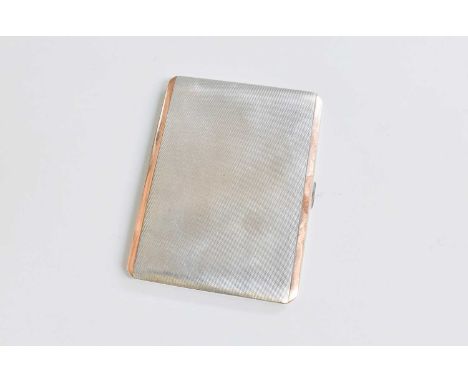 A George VI Parcel-Gilt Silver Cigarette-Case, by S. J. Rose and Son, London, 1937, oblong and with engine-turned decoration,