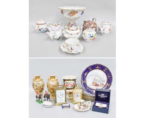 Two Trays of Ceramics and Other Collectables Including: Victoria and Albert Porcelain Teapot Reproductions, Spode ''The Marit
