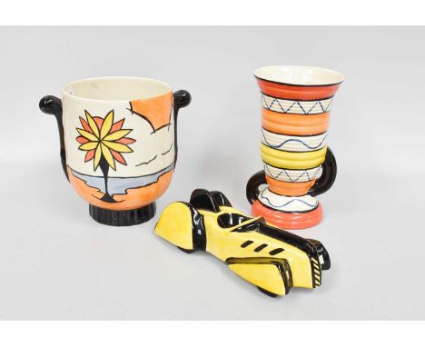 A Lorna Bailey Pottery Vase, "Mexicana" pattern limited edition 57/250, 16cm high, together with a similar small planter "Bea