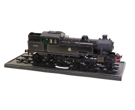 Scratch Built 2 1/2" Gauge Thompson Class L1 2-6-4T Locomotive, accurate scale model constructed in wood and finished in blac