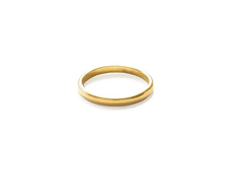 A 22 Carat Gold Band Ring, finger size QGross weight 3.5 grams.