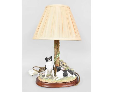 Border Fine Arts Table Lamp 'Ready and Waiting', model No. A8104, by Hans Kendrick, on wood baseNo box, no certificate, with 