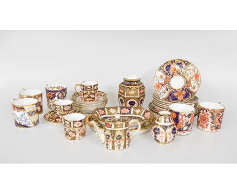 A Collection of Royal Crown Derby Porcelian, decorated mainly in Imari pattern 1128, together with six Curators Collection co
