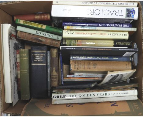 BOOKS - BOX BOOKS INC FAMOUS SCOTTISH HOUSES, TRACTORS, BOBBIN LACE ETC 