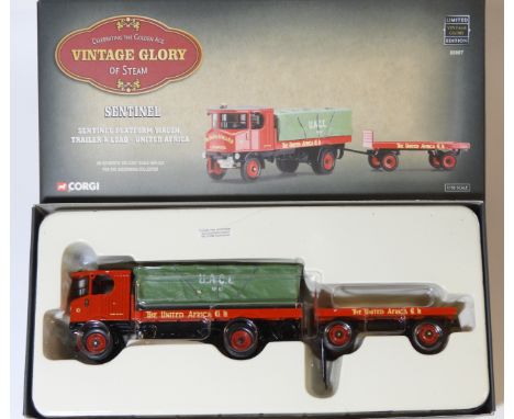 CORGI VINTAGE GLORY BOXED SENTINEL PLATFORM WAGON, TRAILER & LOAD 1:50 SCALE 
