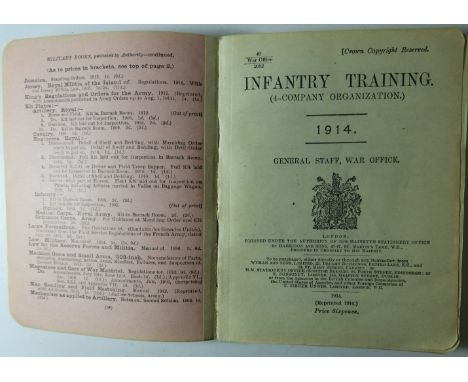 WWI INFANTRY TRAINING MANUAL 1914 EDITION REPRINTED 1916 