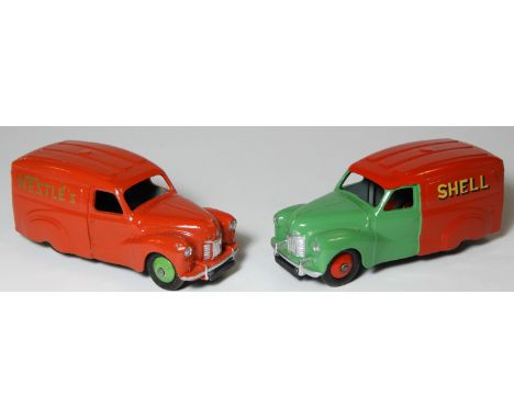 2 DINKY TOYS - 470 AUSTIN SHELL BP VAN + 471 VAN NESTLES 