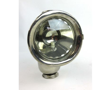 An early 20th century Lucas Aceta carbide cycle lamp, No. 316, with a chromed body 