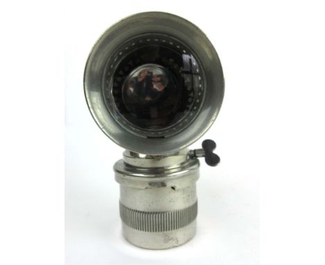 A rare American Solar carbide cycle lamp made by The Badger Brass MFG.Co, 1915-1917 model, with a chromed body 