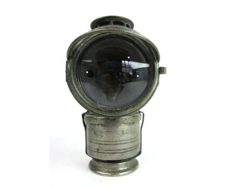 An early 20th century Lucas Acetyphote carbide cycle lamp No.317, with chromed body 