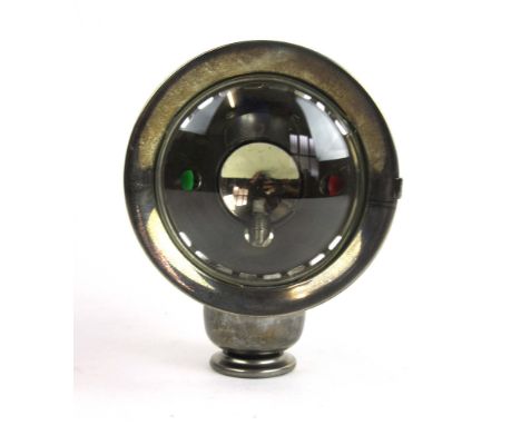 A 1919 pattern Lucas Radia carbide cycle lamp No. 313, with a chromed body 