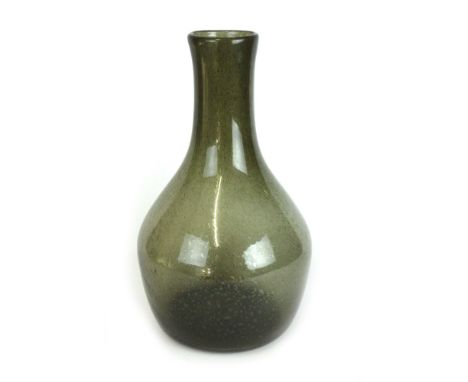 William Wilson for Whitefriars, a 1940/50's encased bubbles bottle vase, h. 40 cm