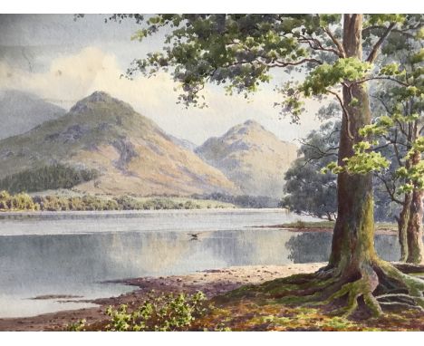 Albert Rosser (1899-1995) Bassenthwaite Lake from near Ouse Bridge, and Derwentwater and Ashness Bridge, two verdant Lakeland