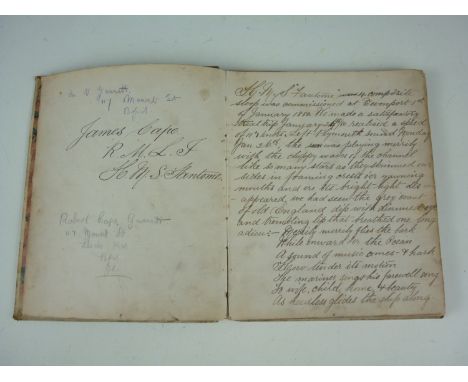 A late 19th Century Royal Marine Light Infantryman's manuscript account of service aboard the composite sloop HMS Fantome, la