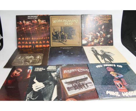 Group of mainly 70s records to include The Pentangle Basket of Light, Grateful Dead Workingmans Dead, Willie Nelson Stardust,