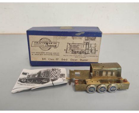 Craftsman Models 4mm scale brass BR Class 07 0-6-0 Diesel Shunter locomotive. Complete with box.&nbsp; 