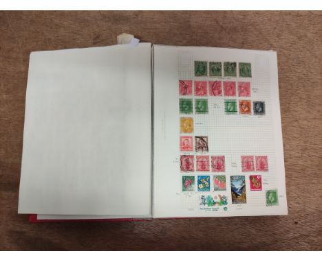 Great Britain. Commonwealth and World postage stamp album including Victorian penny reds, early Australian regional issues, a