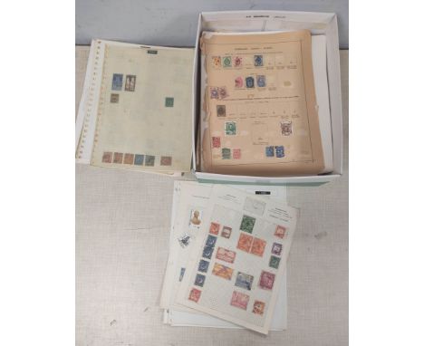 Carton of collector's stamp album sheets comprising of British, commonwealth and world issues to include issues from Italy, R