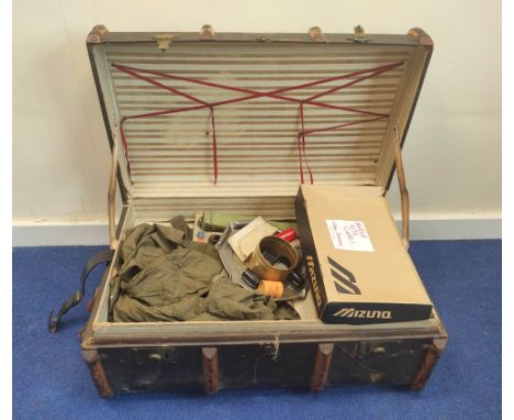 Royal Northumberland Fusiliers. Chest containing the personal effects of Captain M. H Van Gruisen 14338848 to include diary, 