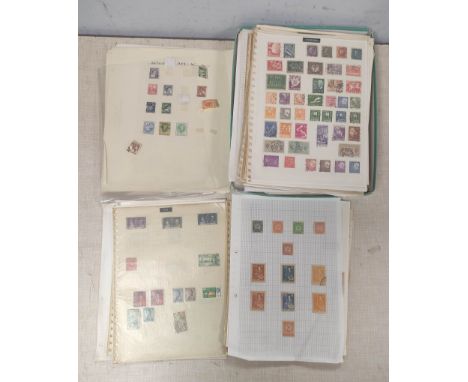 Carton of collector's stamp album sheets comprising of British, commonwealth and world issues to include Australian definitiv