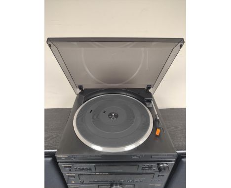 Technics Hi-fi unit comprising of a SL-J110R, ST-X902L stereo synthesizer tuner, SH-E85 stereo sound processor, SU-X502 integ