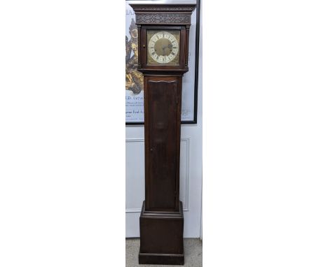 An early 20th century mahogany grandmother clock, the dial signed Bravingtons Ltd, the 8-day movement striking on six rods, 1