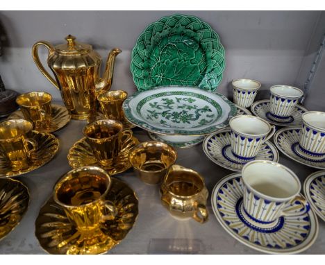 A mixed lot of ceramics to include a set of six Adderley ware coffee cans and saucers and Wade coffee cans, coffee service an