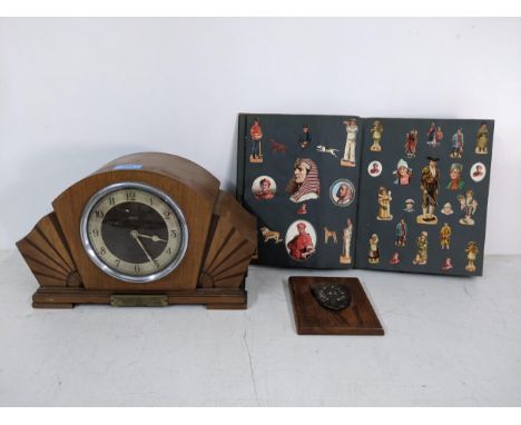 A Smith electric Art Deco style clock with a plaque presented from The Hartsfield Chamber of Trade, issued with an Arabic dia