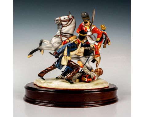 Limited edition figural depicting The Capture of the Eagle Standard of the French 45th Regiment by Sergeant Ewart R.S.G. Roya