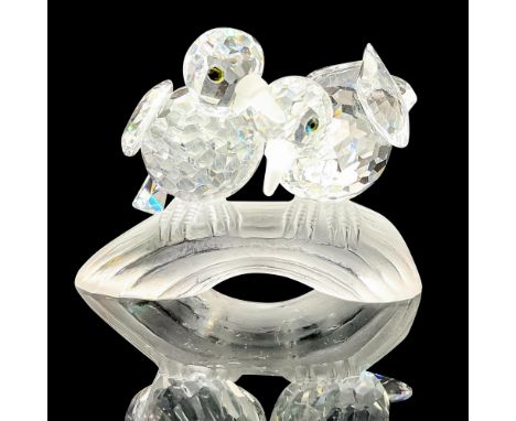Annual edition lead crystal part of the Caring and Sharing trilogy, made with. frosted crystal beaks and they sit on a froste