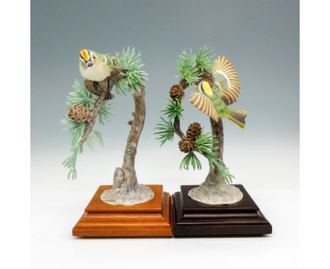 Figural has birds on branches with pinecones and pine needles. Signed. Royal Worcester backstamp. 128 &amp; 228. This item ha