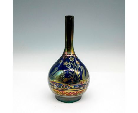 Small vase decorated with swans and flowers. Pilkington's backstamp. Artist: R. JoyceIssued: 20th centuryDimensions: 6"H x 3"