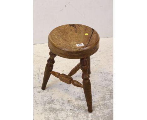 Vintage elm top stool 