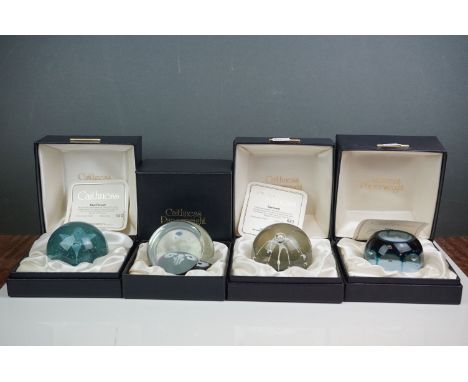Four Cased Caithness Glass Paperweights including Star Flower, Carousel and Octet (all with certificates) together with one o