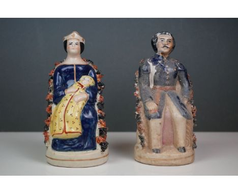 Pair of ceramic pastille style figures 