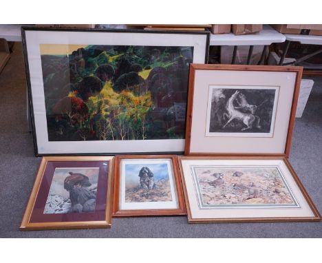 Five Pictures - Rodger McPhail (British 1953 ..) Signed Limited Edition Print of Grouse, no. 276/500, image 53cms x 31cms, Mi