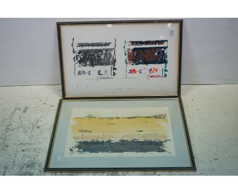 An artist's proof titled Botswana Roadway possibly signed Marian H-R together with another by the same artist. 