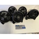 5 Honeywell 3 speed fans (located at Visions, Unit 14, Suttons Business Park, Reading, Berkshire,