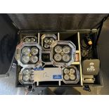 An ADJ Mirage Q6 PAK all-in-one event up lighting system with six IP65 rated, battery powered