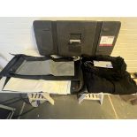 A DA-Lite Fast Fold Projection Screen 10ft 4in x 7ft 6in with FP and RP Screens, and Drape (