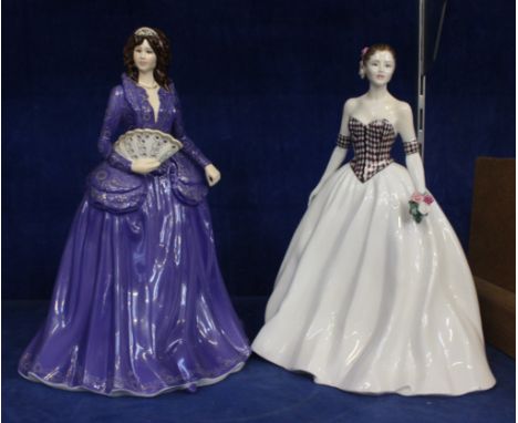Two Royal Worcester figures 'Diamonds and Tiaras' limited edition no. 191 of 2950, with box and certificate and 'Catherine' L
