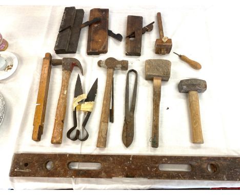 Selection of vintage wood working tools 