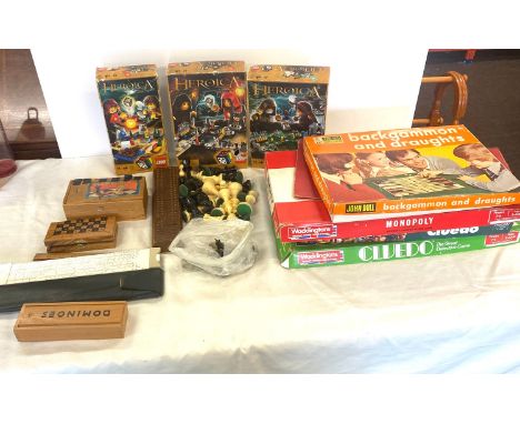 Quantity of Vintage toys and board games includes heroica lego, cluedo, monopoly etc 