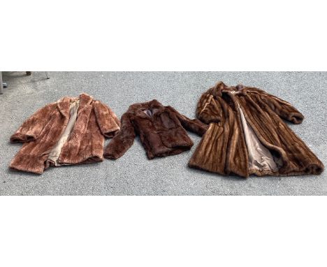 3 Vintage fur Coats 