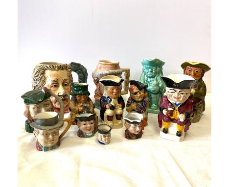 Large selection vintage toby jugs 
