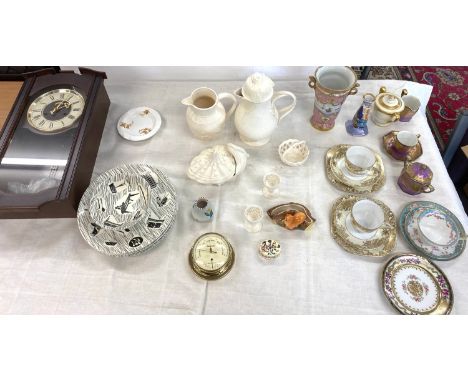 Large selection of miscellaneous includes boxed nauticalia barometer, pottery etc 