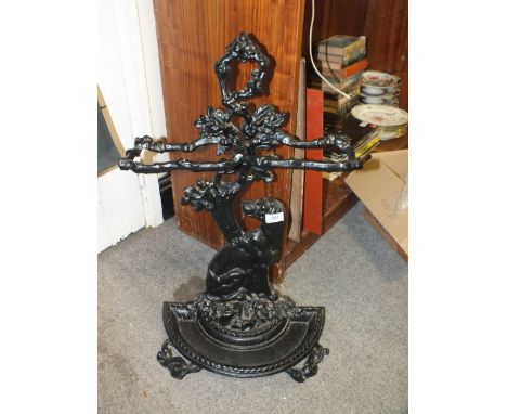 A CAST METAL STICK STAND IN THE STYLE OF COALBROOKDALE