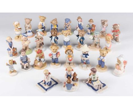 Seven Royal Copenhagen The Millennium Collection limited edition porcelain figures, comprising Emma and Frederick dated 2000,