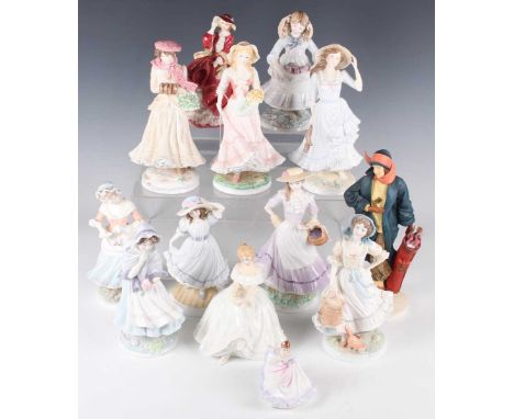 Four Royal Worcester Compton &amp; Woodhouse limited edition figures from The Four Seasons Collection, comprising Spring, Sum