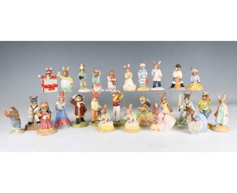 Three Royal Doulton Bunnykins figures of the year, comprising Seaside 1998, Mother 1999 and Sundial 2000, each boxed with cer